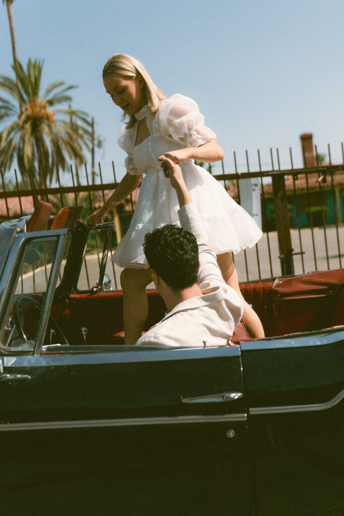 classic car sure thing chapel las vegas elopement