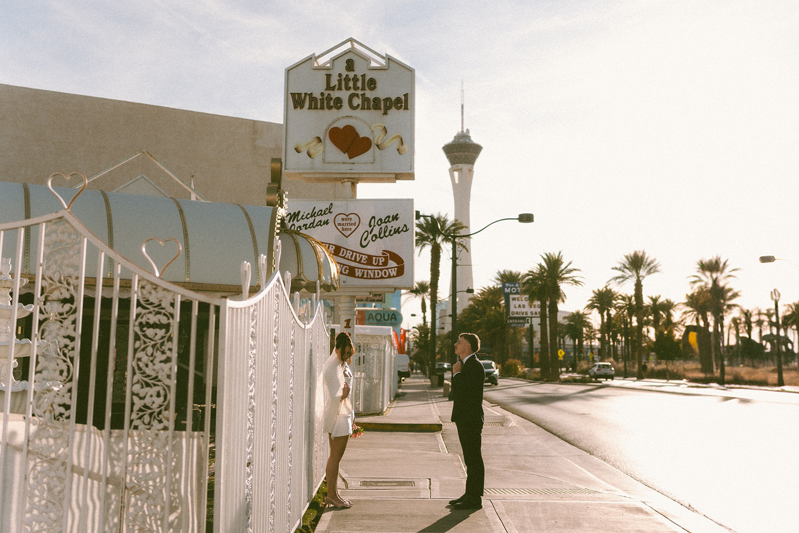 little white wedding chapel elopement